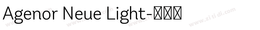 Agenor Neue Light字体转换